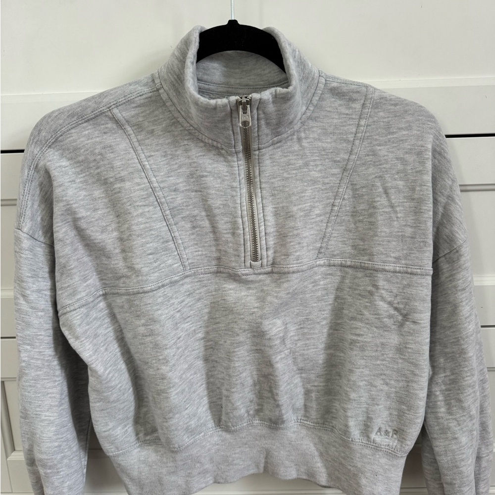 Abercrombie Kids Gray Quarter-Zip Sweatshirt